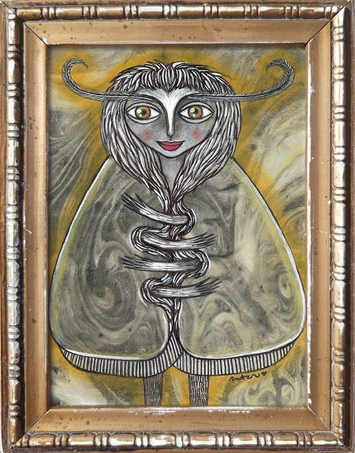 MARÍA POLILLA. Mixta sobre papel. 19x15cm. 40€
